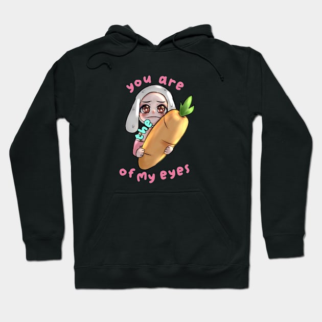 The Carrot of My Eyes (Black) Hoodie by Tired Pirate